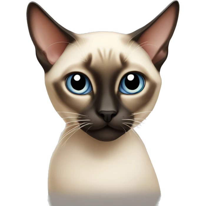 Siamese cat with mouse emoji