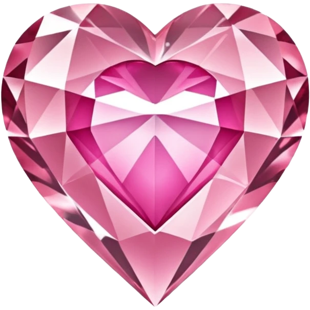 diamond heart with one mini pink heart inside of it  emoji