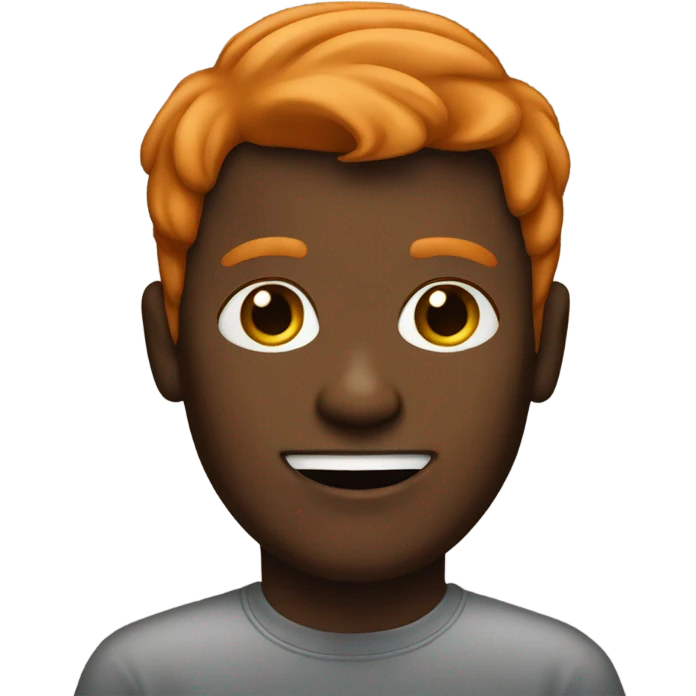 Ginger man with black woman emoji