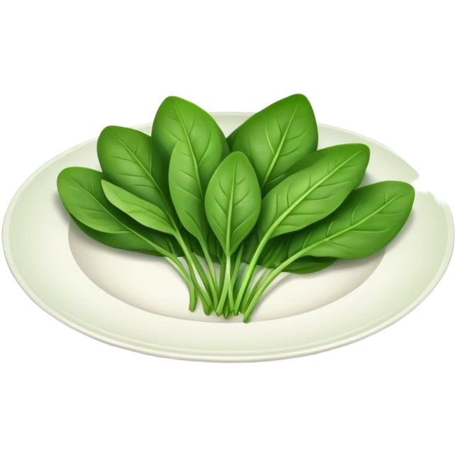 Plate with spinnach leaf emoji