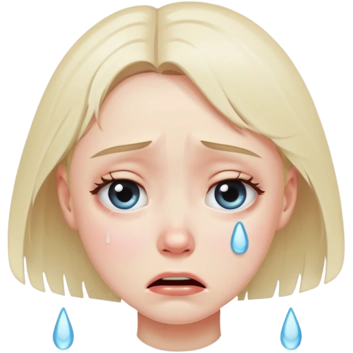 Beautiful  crying girl emoji
