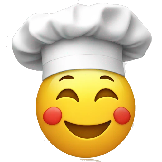 happy globe with a chef hat on top emoji