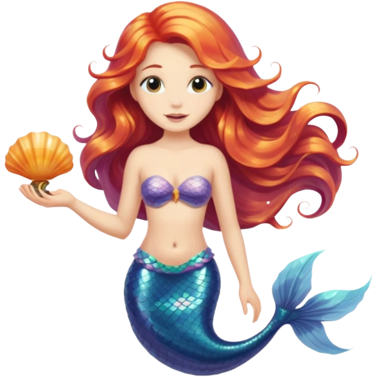 Mermaid with shell emoji