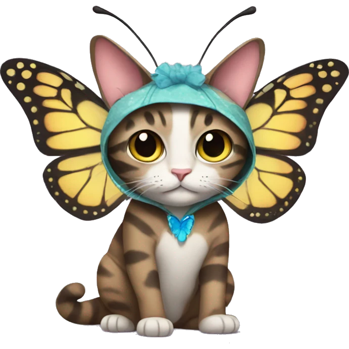 cat in a butterfly costume emoji