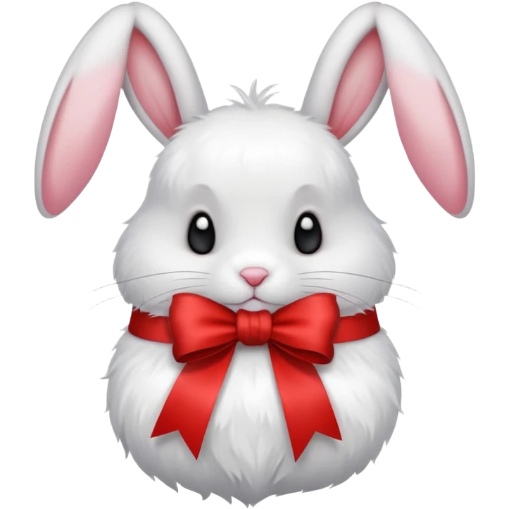 Red ribbon rabbit emoji