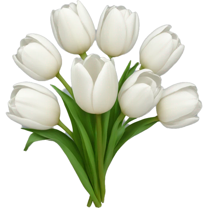 white tulip bouquet  emoji