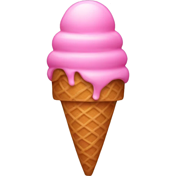 Pink ice cream  emoji