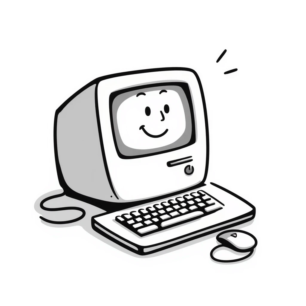 old Macintosh computer emoji