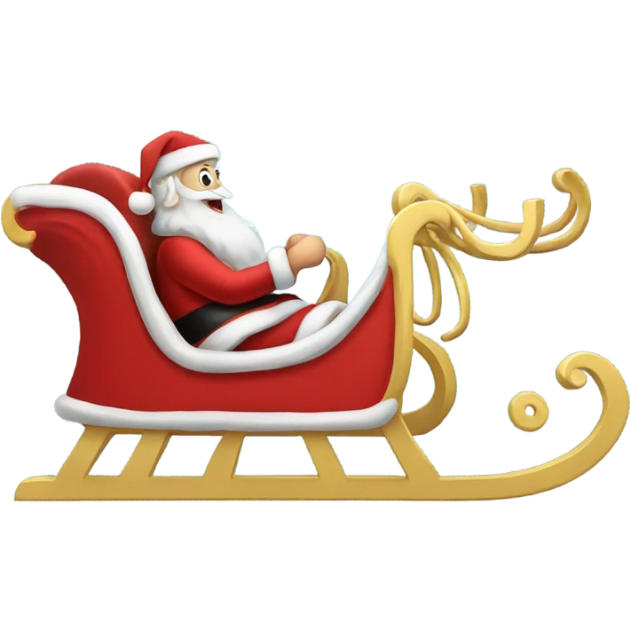 Santa sleigh emoji
