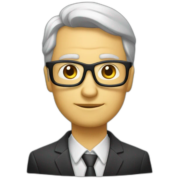 дизайнер парень темные волосы и очки emoji
