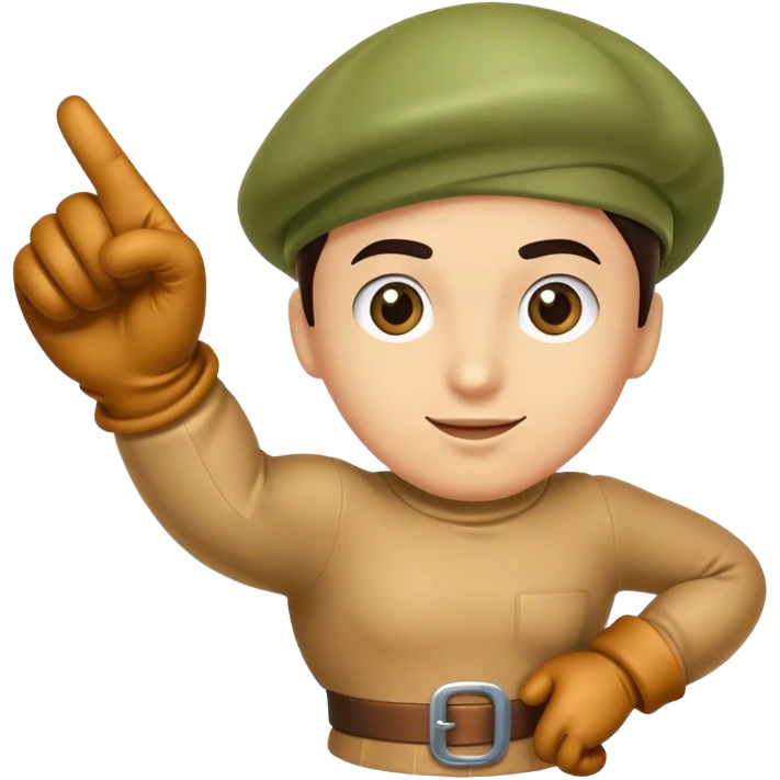 Transparent hand in glove  pointing gesture emoji