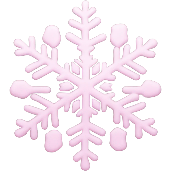 pastel pink snowflake  emoji
