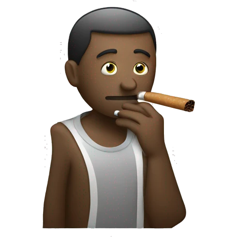 Stick figure smoking emoji
