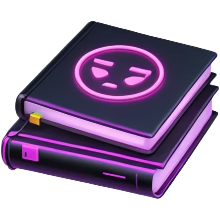 books cyberpunk neon emoji