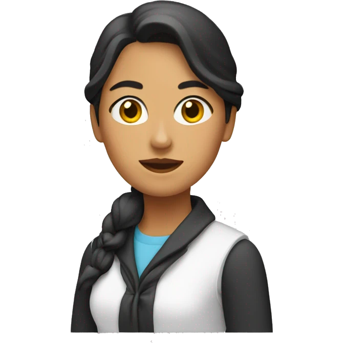 Mujer blanca con coleta emoji