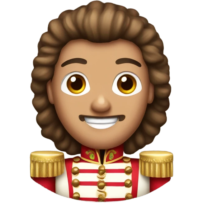 nutcracker, hair brown emoji
