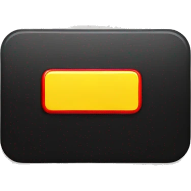 A black and red rectangle with a medium-sized yellow circle in the middle emoji