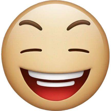 Red Smile no eyes have eyebrow and one line smile emoji