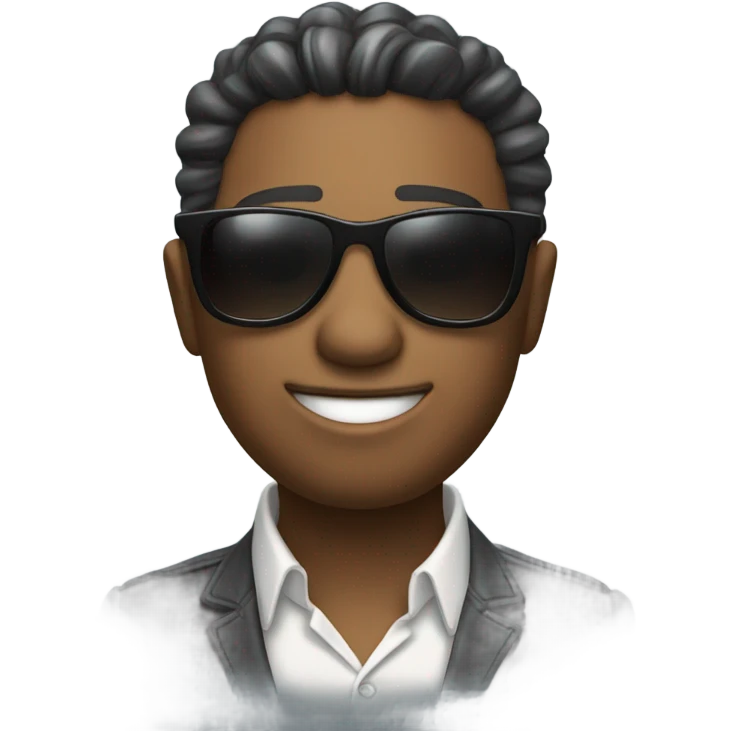 Cool emoji pulling down glasses emoji