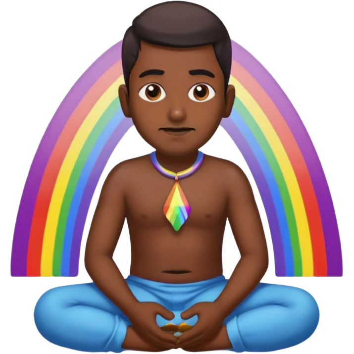 An Indian man who poops rainbows emoji