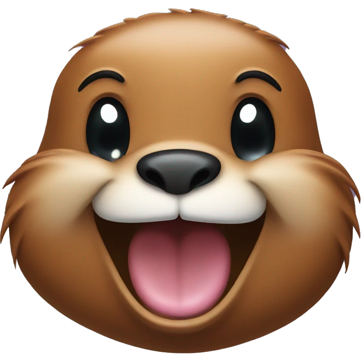 Beaver laughing with emoji tears emoji