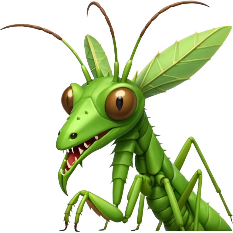 Treacherous praying mantis emoji