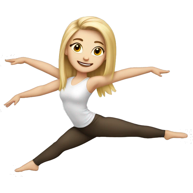 white Girl doing splits emoji