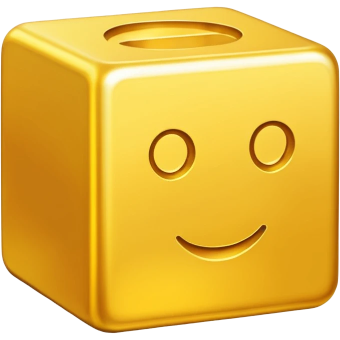 Pure gold block like in Minecraft  emoji