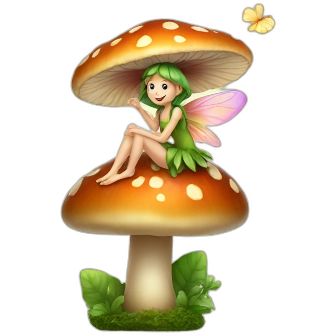 fairy on a mushroom emoji