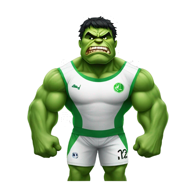 hulk as soccer player emoji