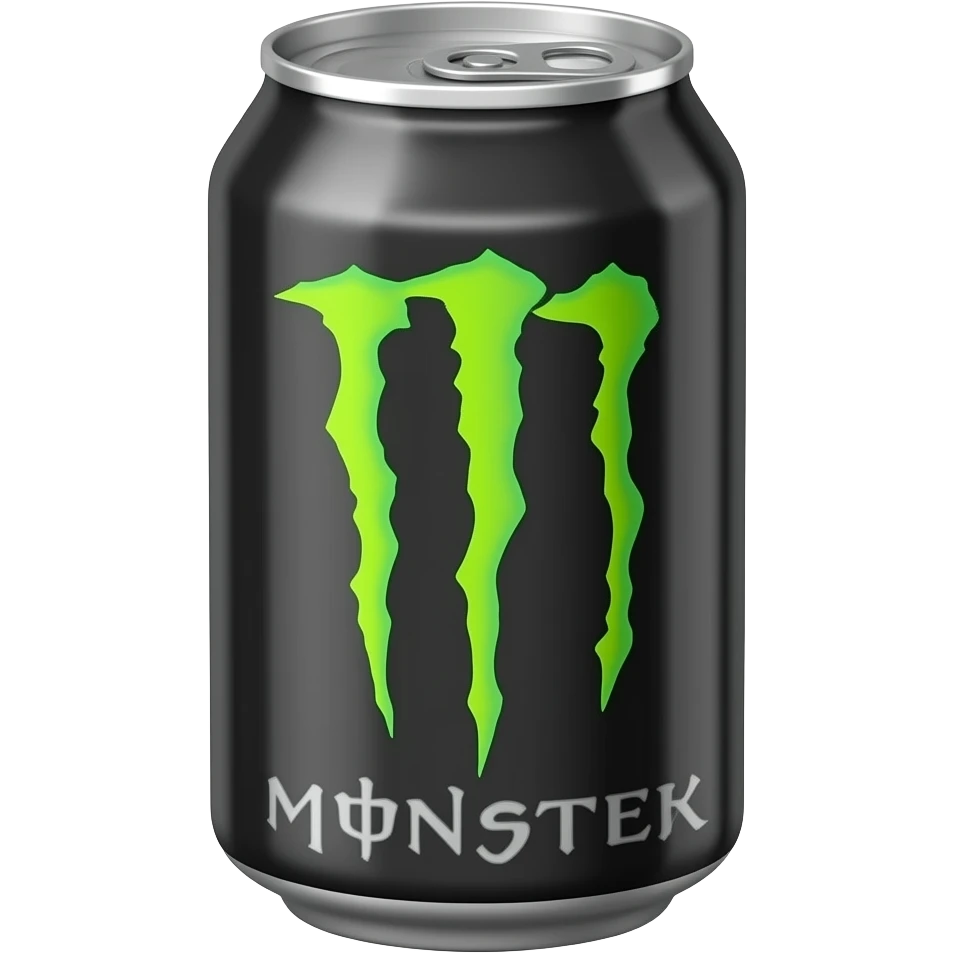 El logo de una lata de monster emoji