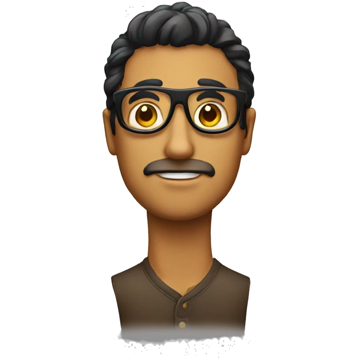 chico con gafas emoji