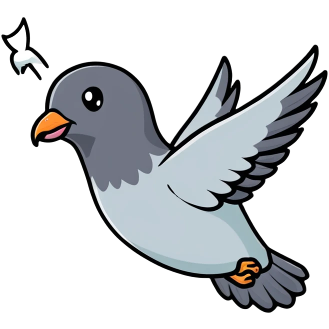 angry pigeon dive bombing emoji
