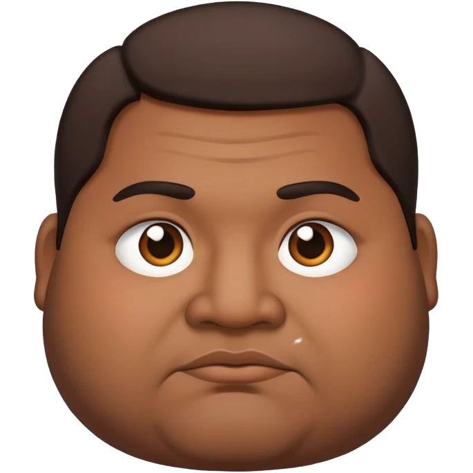Brown fat man with hair emoji