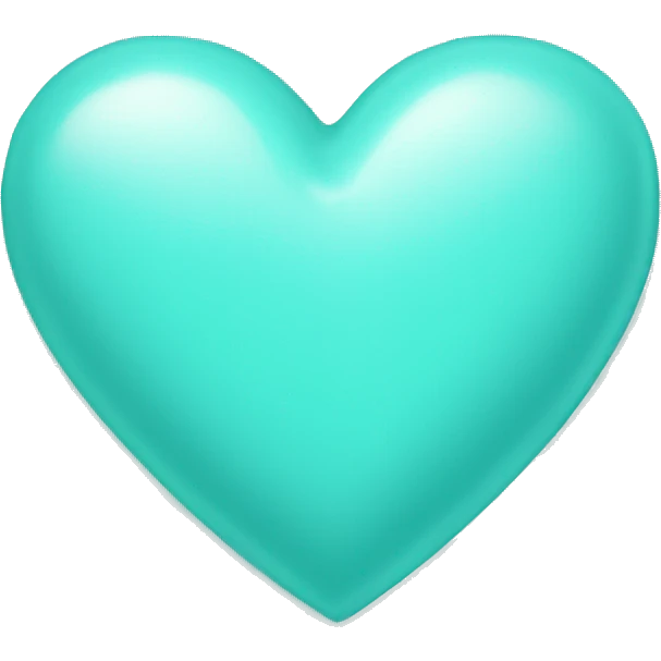 Tiffany blue heart emoji