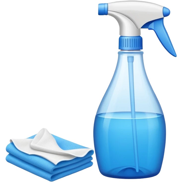 cleaning product and rag emoji