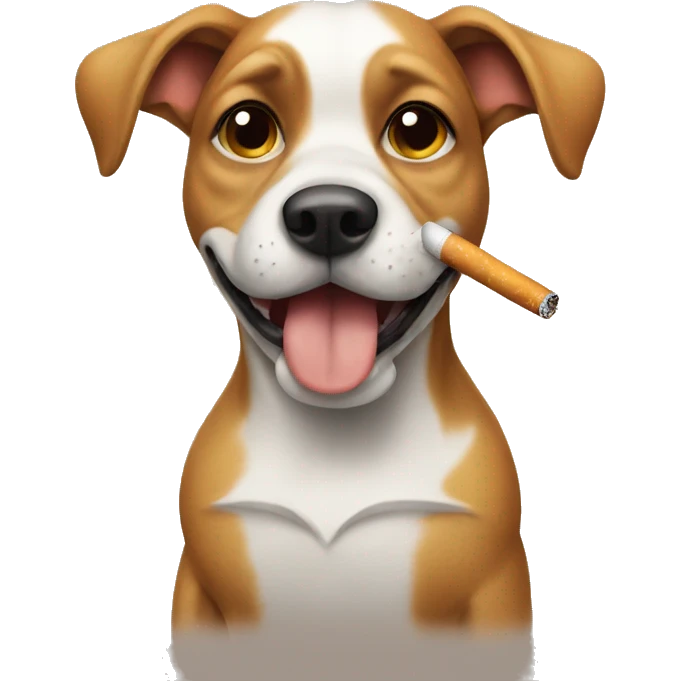 Dog with cigarette emoji