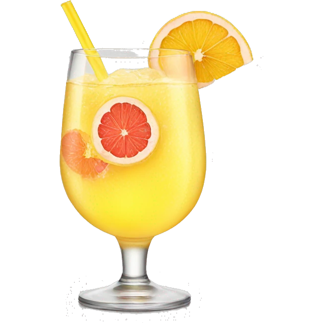 yellow drink with grapefruit slice emoji