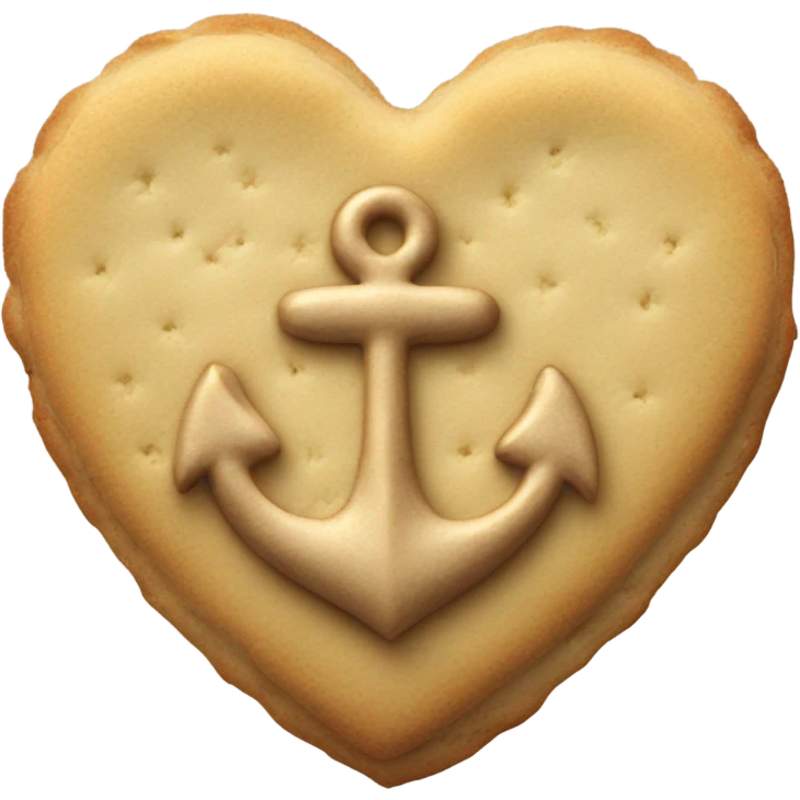 cookie heart with anchor emoji
