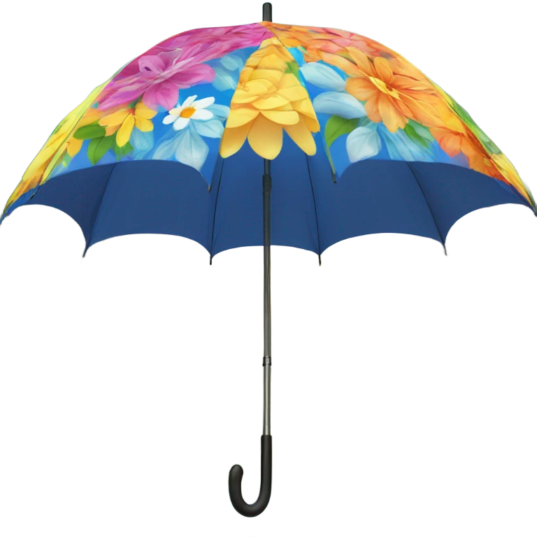Color flower umbrella with a waterfall underneath  emoji