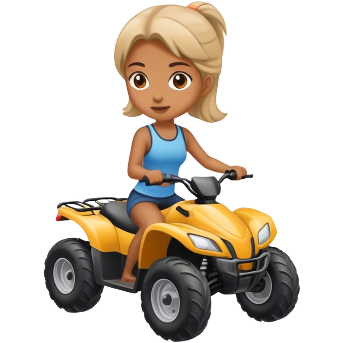 girl riding a four wheeler emoji