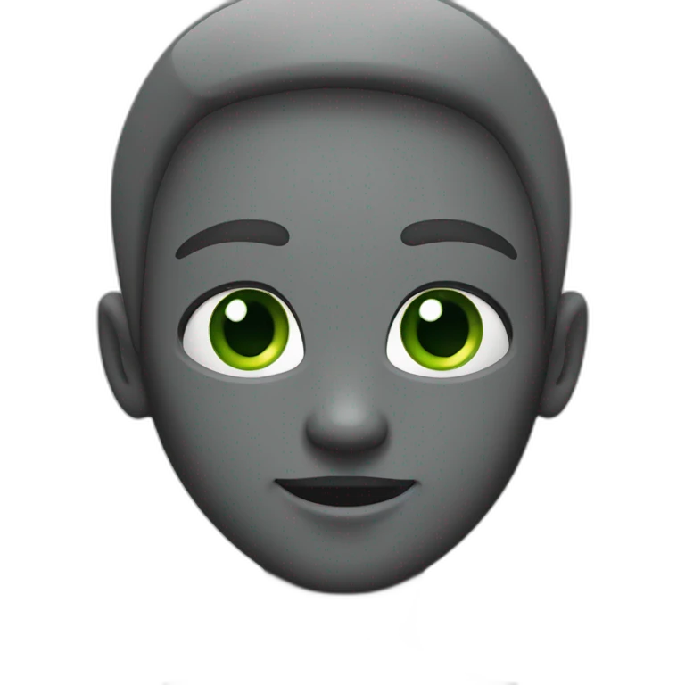 chat noire yeux vert légèrement enrobé emoji