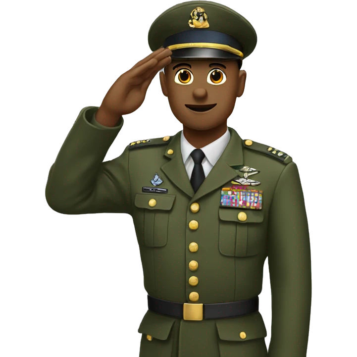 militar salute emoji