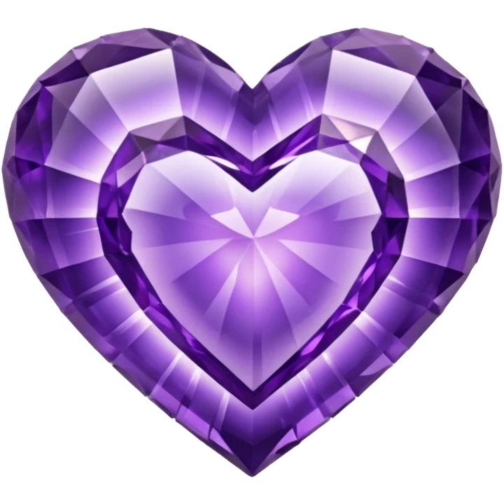 Amethyst cluster heart emoji