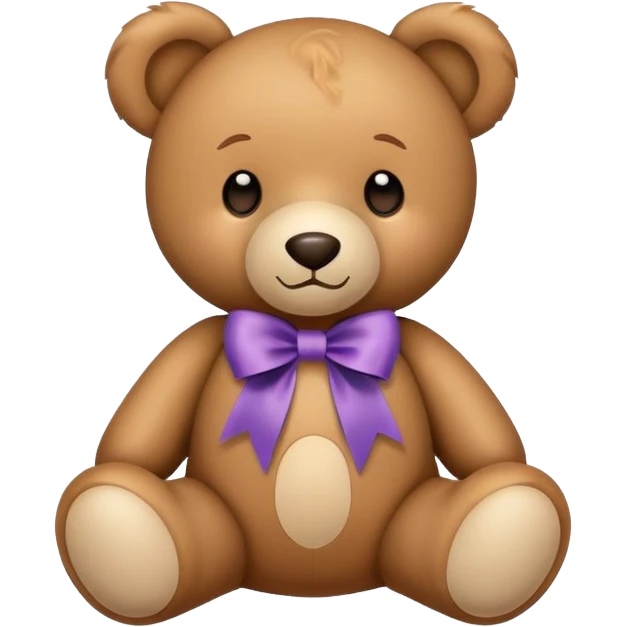 Teddy bear with ribbon emoji