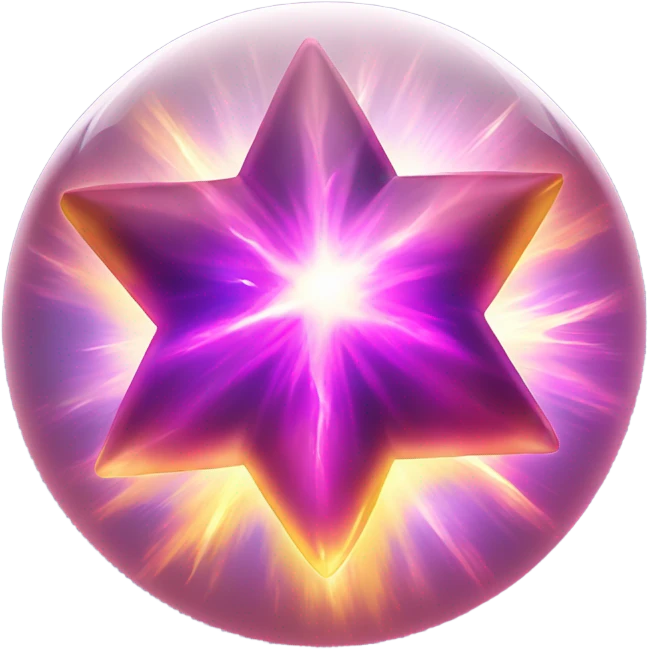 astral projection explosive star contained inside a ball emoji