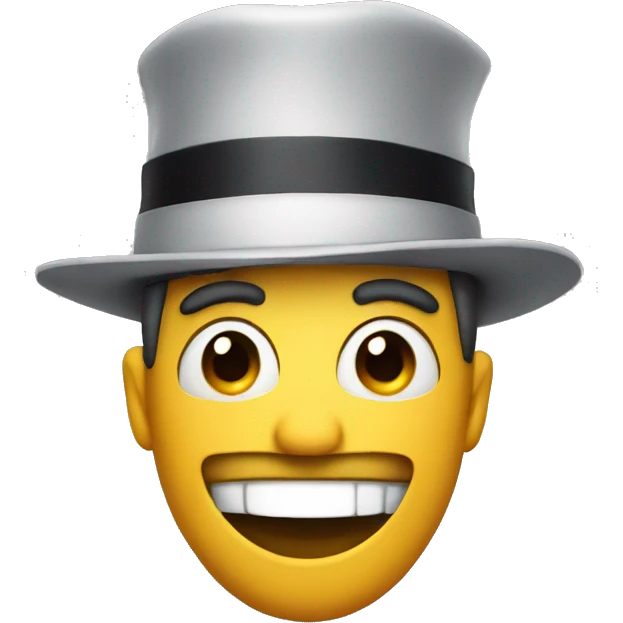 Mouth with a suit and a hat emoji