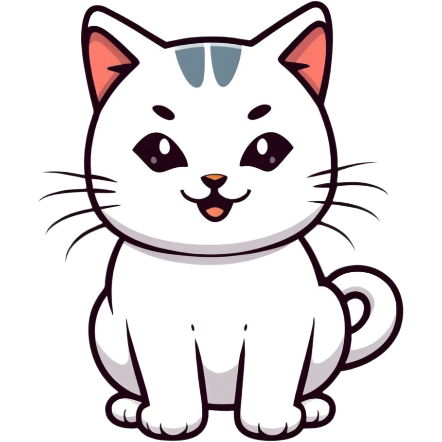 cat with funny expression emoji