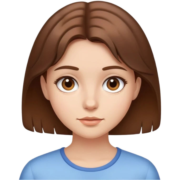 Clean girl. She has got a brown hair emoji