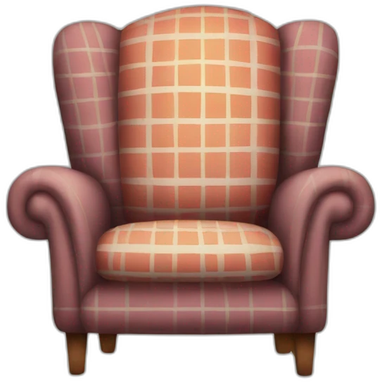 Cosy chair with a plaid on it emoji